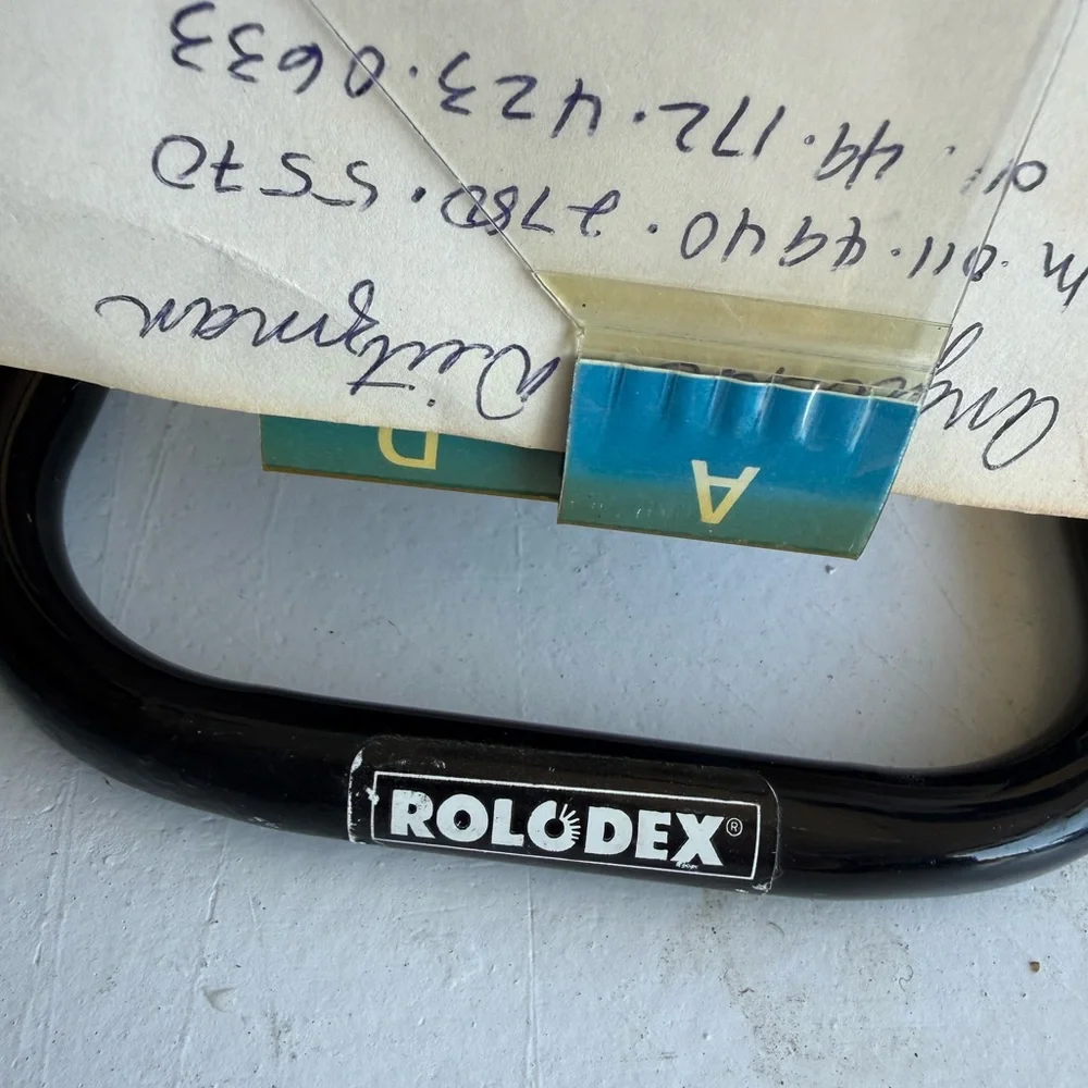 Vintage Rolodex Business Card Holders Open Rotary Card File With Cards